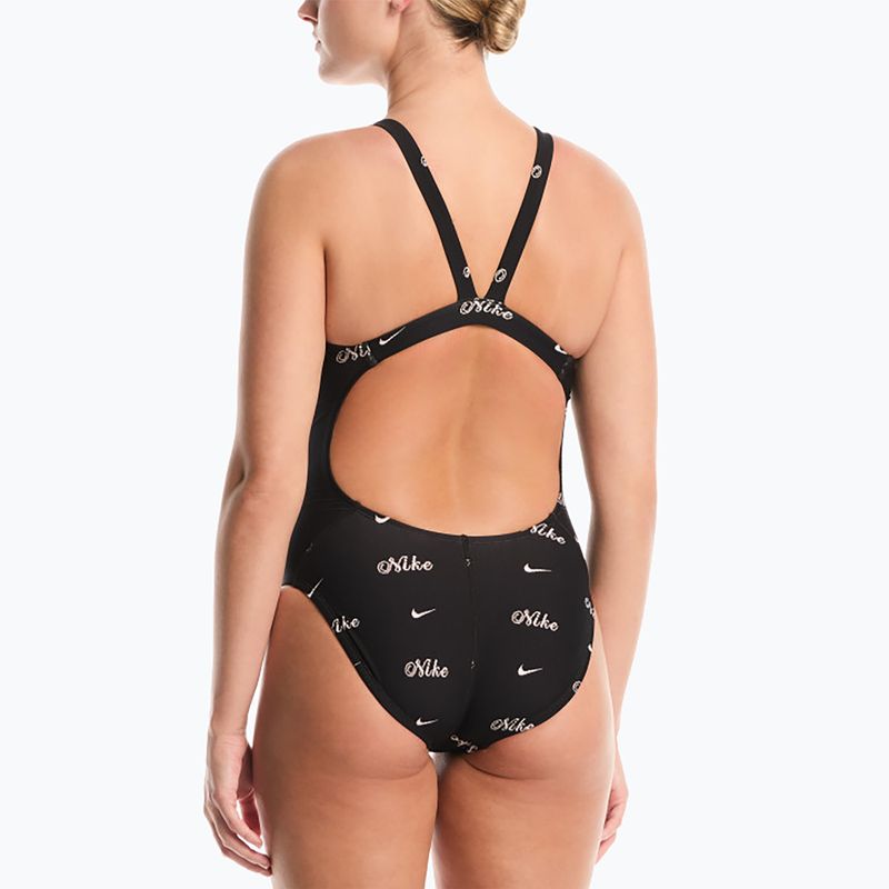 Ladies' one-piece swimsuit Nike Hydrastrong Multi Pr jet black 3