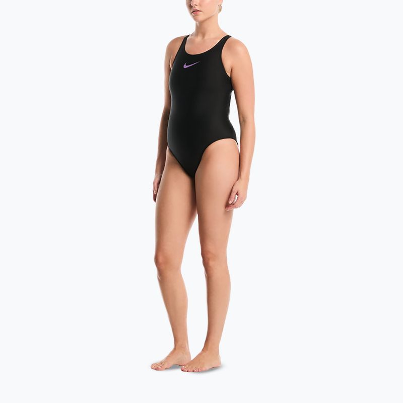 Ladies' one-piece swimsuit Nike Logo Graphic bright violet 2