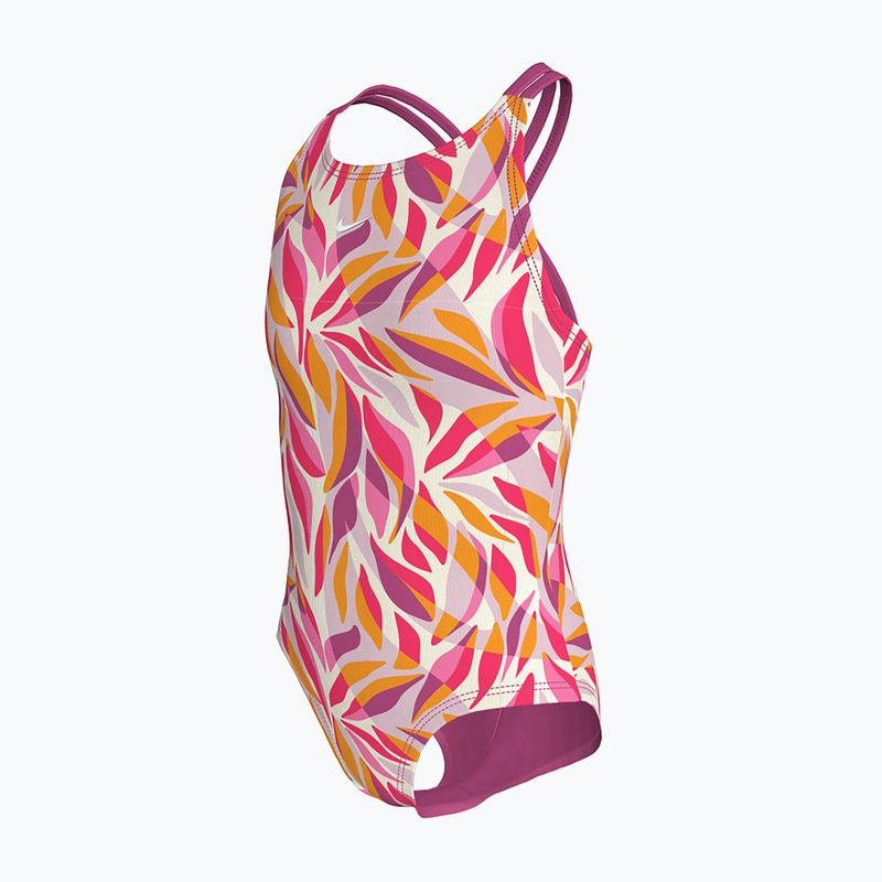 Children's one-piece swimsuit Nike Spiderback desert pink 2