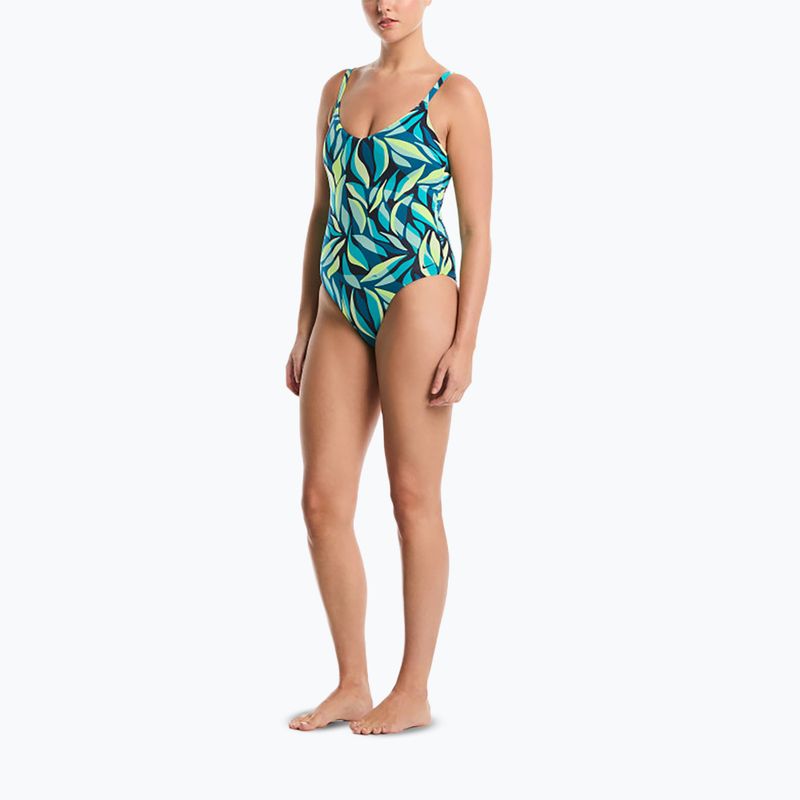 Ladies' one-piece swimsuit Nike V-Neck midnight navy 2