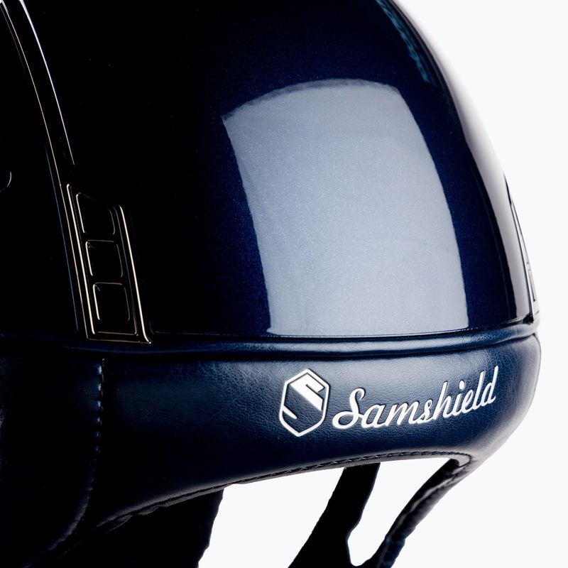 Samshield Shadow Glossy navy blue riding helmet 3125659666968 7