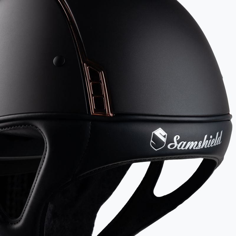 Samshield Shadowmatt Rose Gold Trim Blason riding helmet black 3125659666777 7