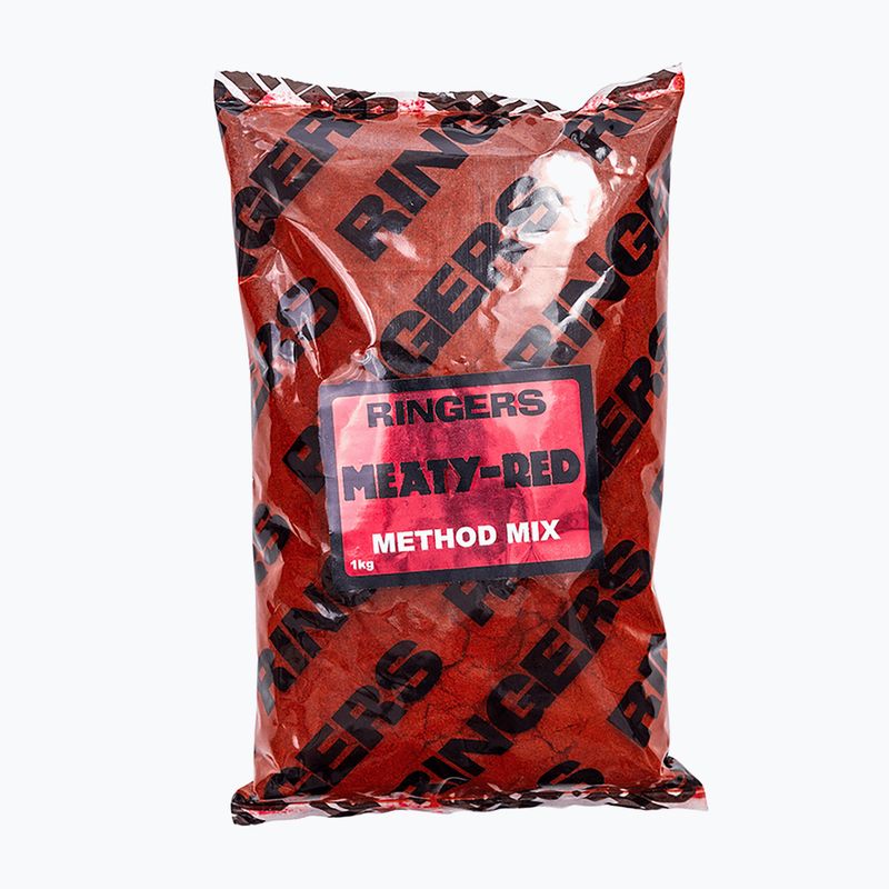 Ringers Meaty Red method groundbait 1kg red PRNG04