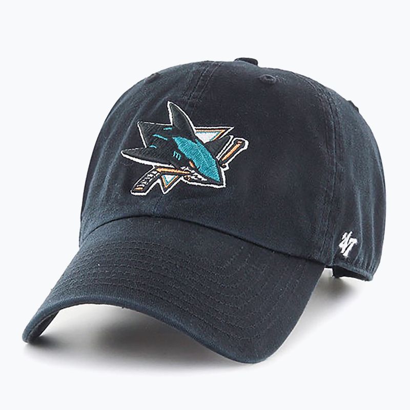 47 Brand NHL San Jose Sharks CLEAN UP baseball cap black 5