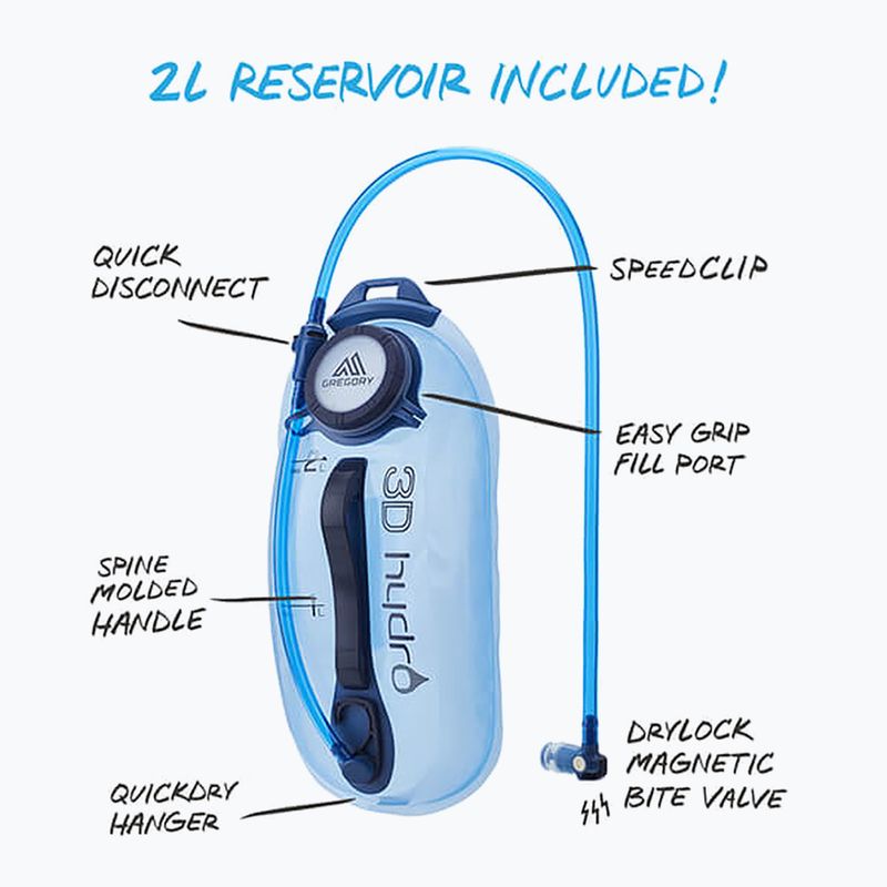 Hiking backpack Gregory Pace 6 l H2O mineral yellow 3