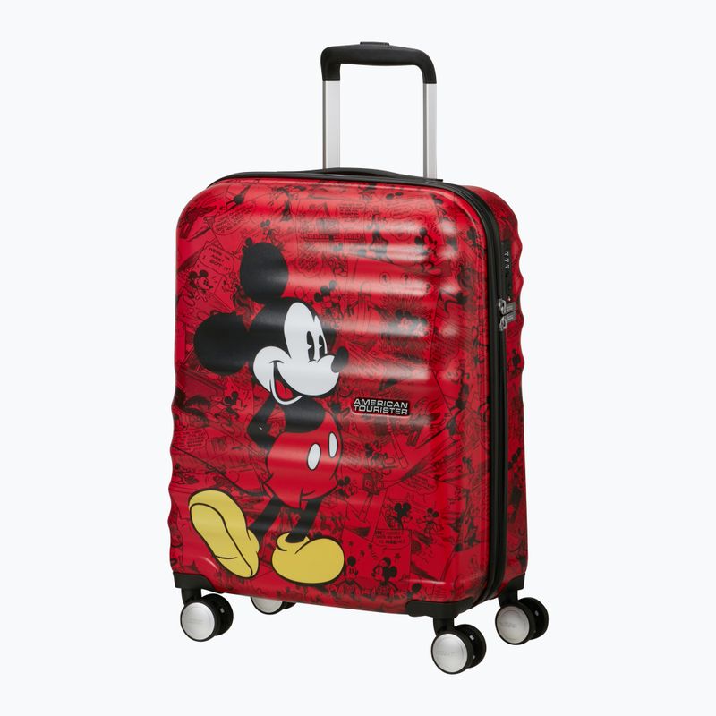 Cabin suitcase American Tourister Disney Wavebreaker 36 l mickey comics red 4