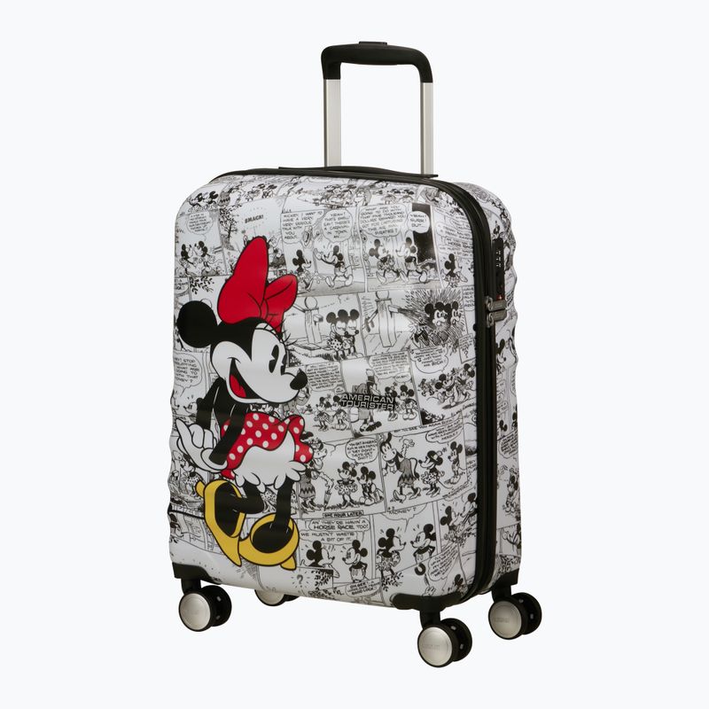 Cabin suitcase American Tourister Disney Wavebreaker 36 l minnie comics white 4