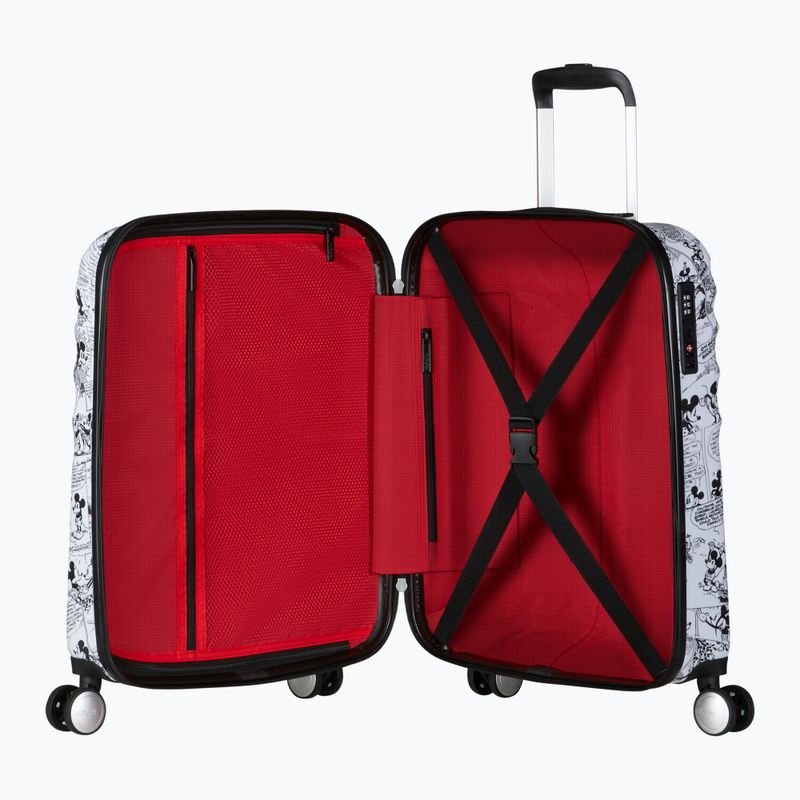 Cabin suitcase American Tourister Disney Wavebreaker 36 l minnie comics white 6