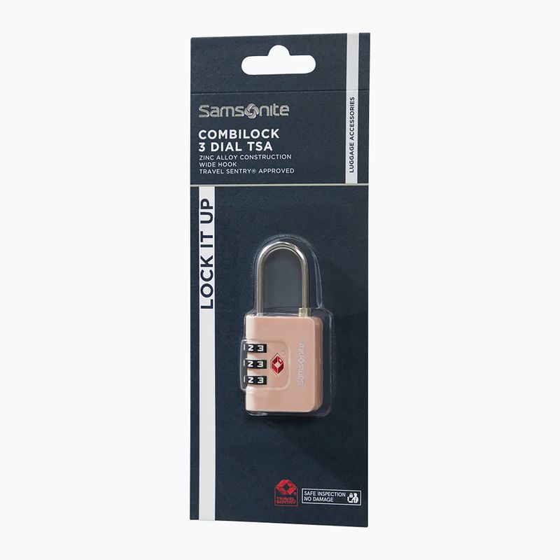 Padlock Samsonite Combiblock 3 Dial TSA rose 3