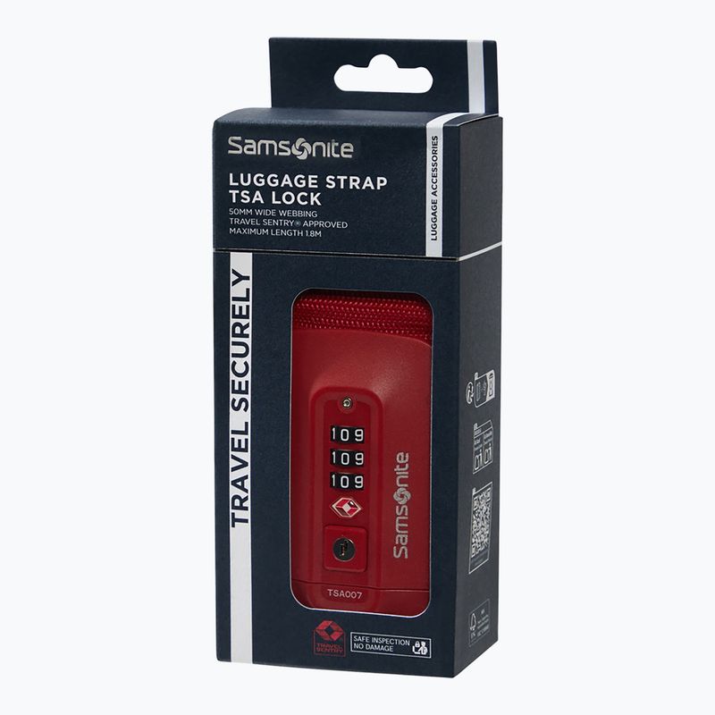 Luggage compression strap Samsonite Revolution red 3