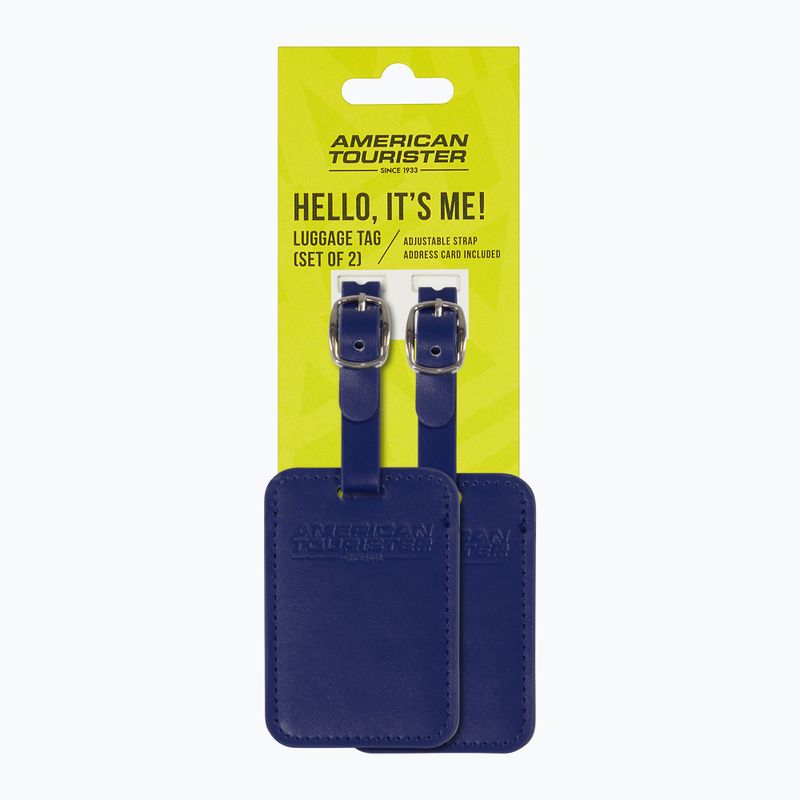 Luggage tag American Tourister Luggage Tag 2 pcs. dark blue 4