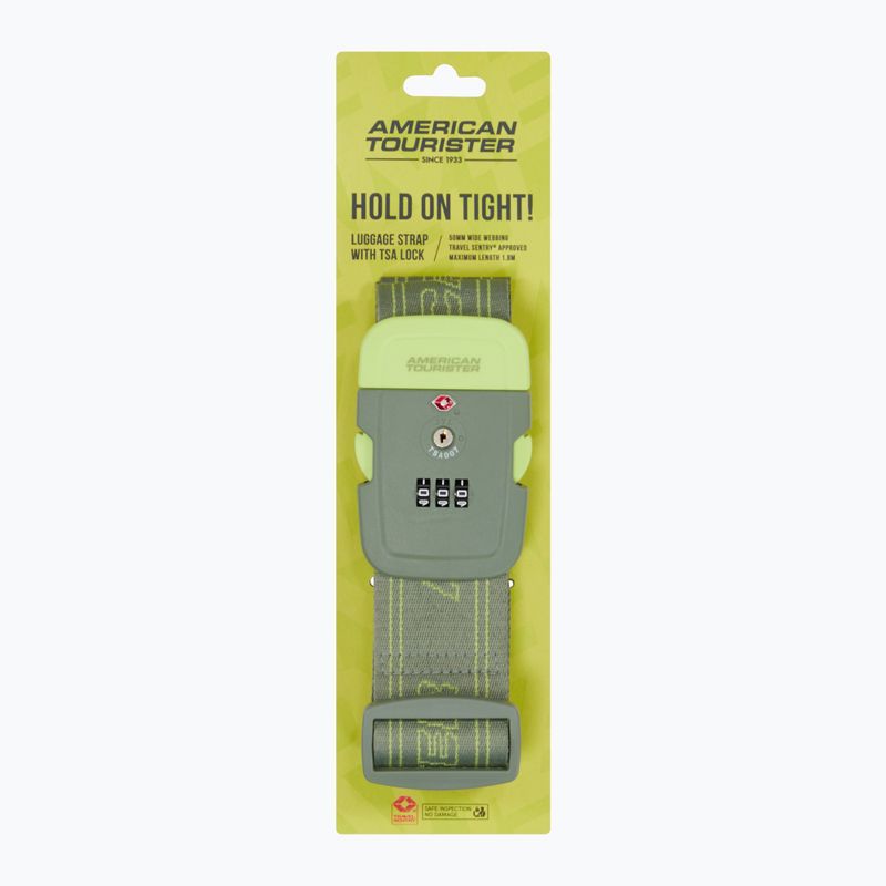 American Turister Luggage strap olive/lime 3