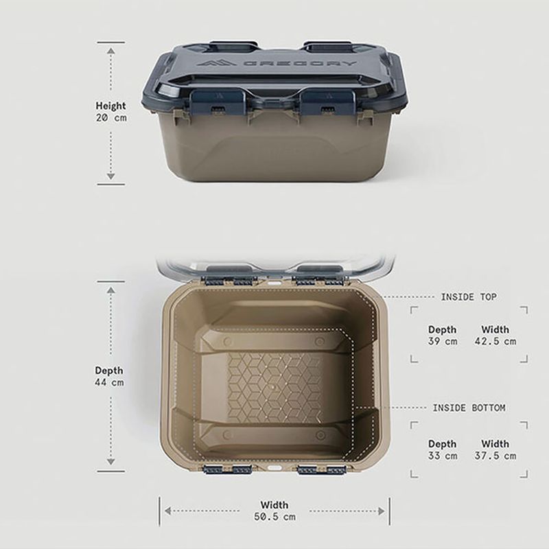 Storage container Gregory Alpaca Gear Box 45 mirage tan 4