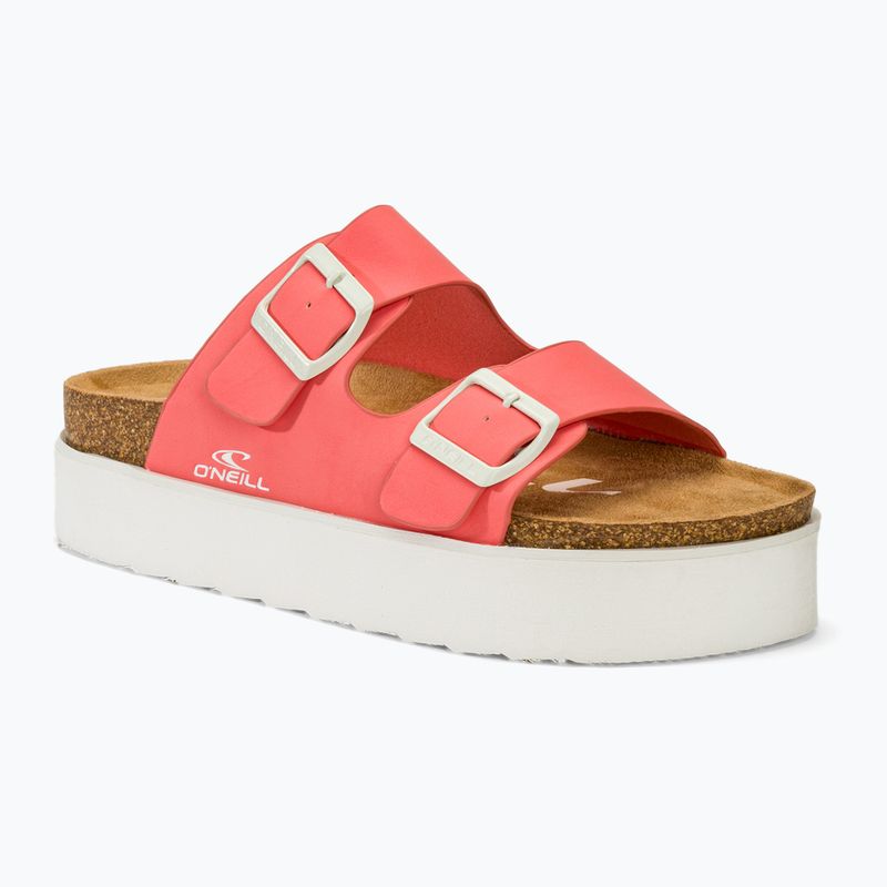 Women's O'Neill Platform Low slides brighr coral