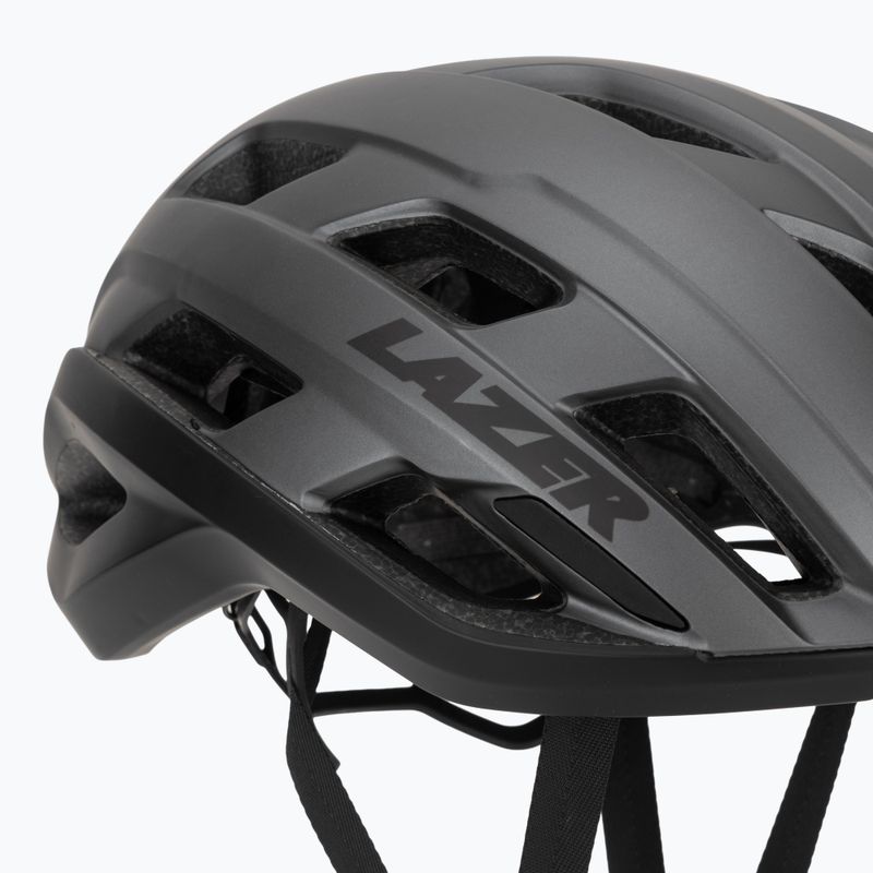 Lazer Strada KinetiCore matte titanium bicycle helmet 7