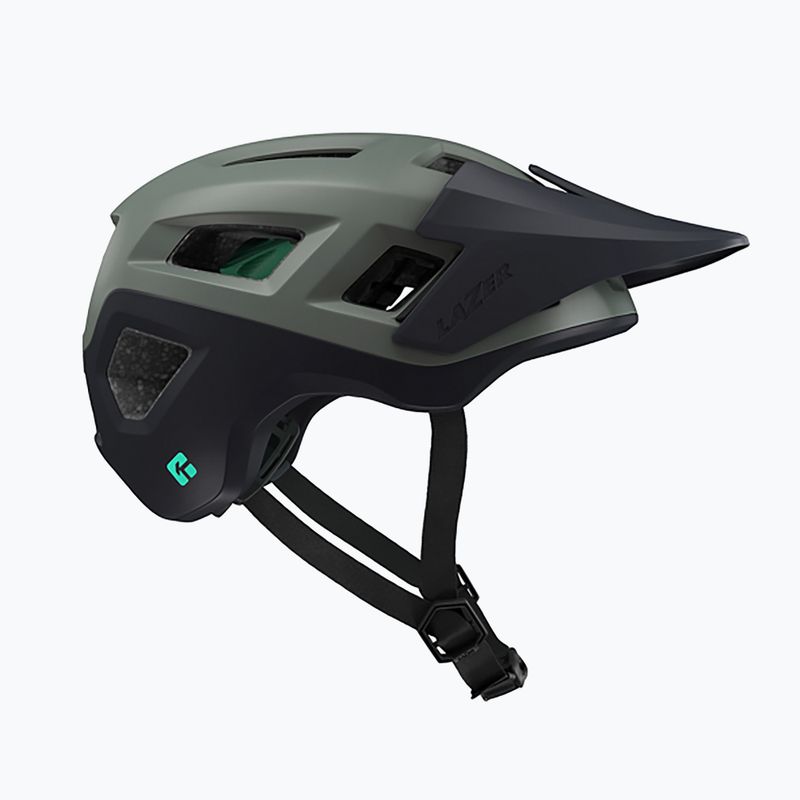 Lazer Coyote KinetiCore matte dark/green bicycle helmet