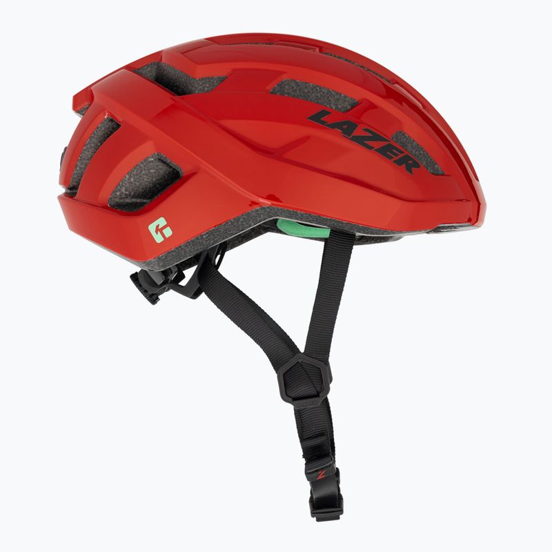 Lazer Tempo KinetiCore red bicycle helmet 4