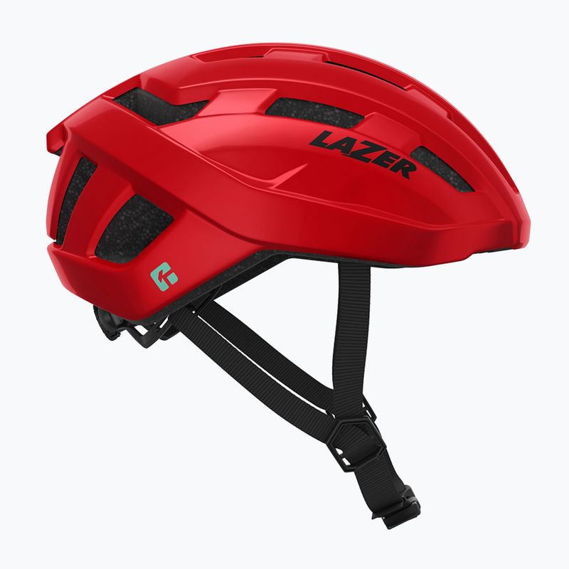 Lazer Tempo KinetiCore red bicycle helmet 6