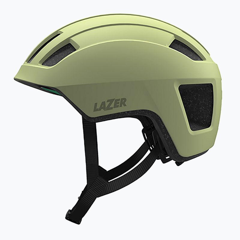 Lazer Verde KinetiCore matte lemongrass bike helmet 2