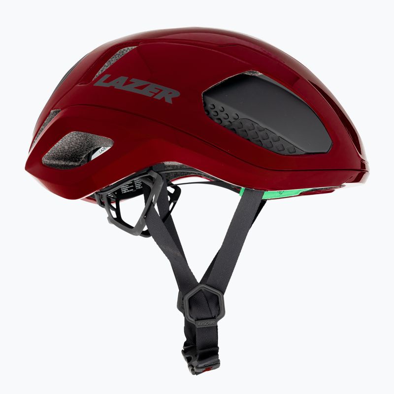 Lazer Vento KinetiCore metallic red bicycle helmet 4