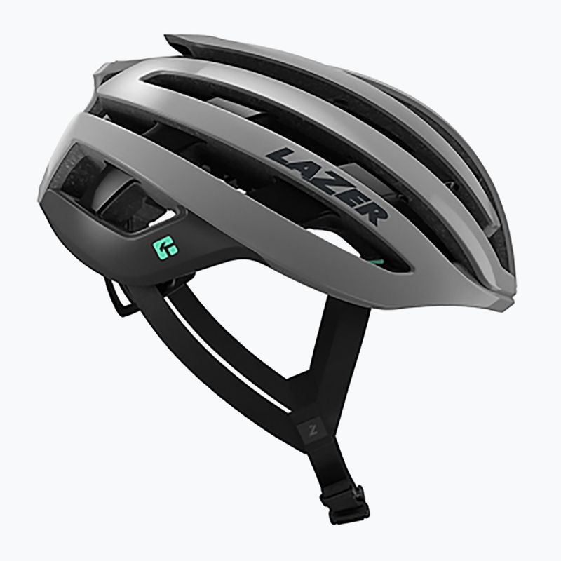 Lazer Z1 KinetiCore harbor grey bicycle helmet