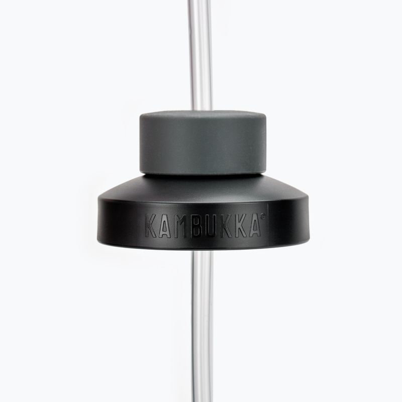 Bottle cap with straw Kambukka Monza grey/black 3