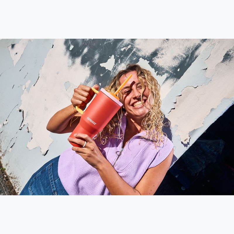 Kambukka Rio 950 ml pink papaya thermal mug 2