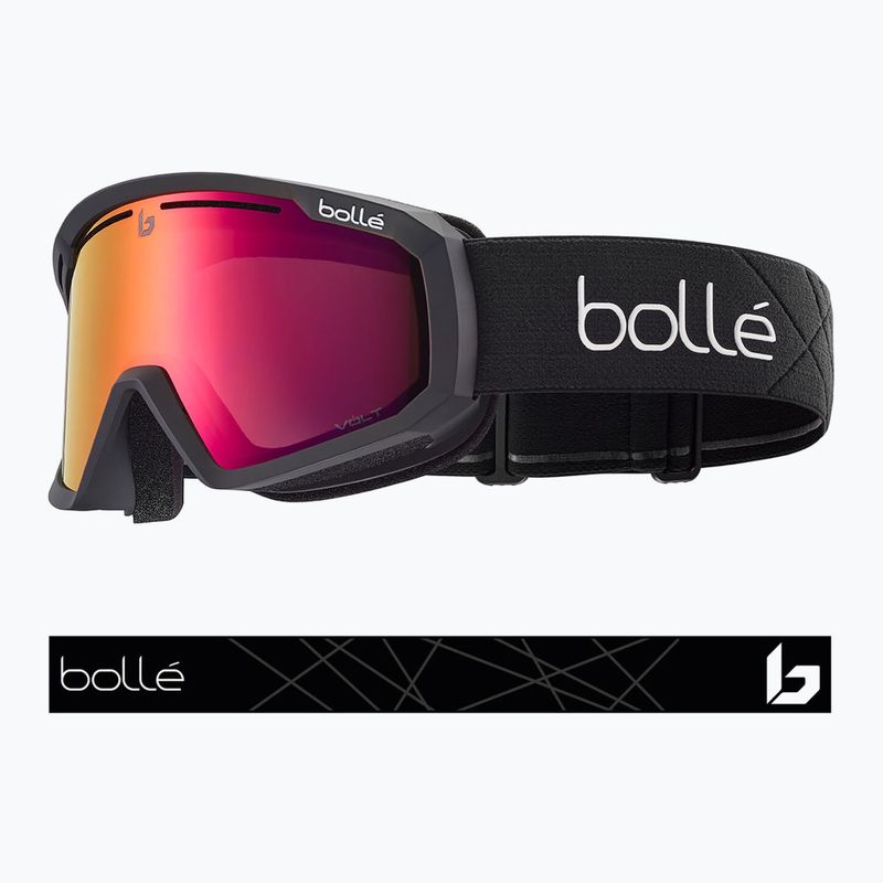 Ski goggles Bollé Y7 OTG black matte/volt ruby 3
