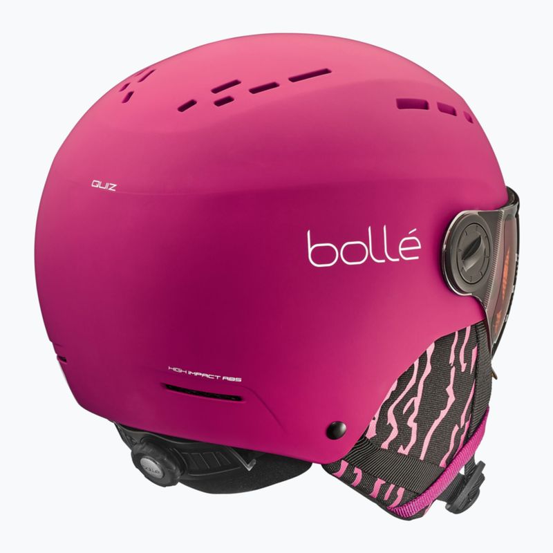 Children's ski helmet Bollé Quiz Visor Jr hot pink matte/orange gun 2