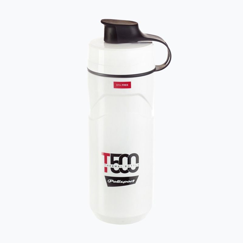 Polisport Thermal T500 bicycle bottle 500 ml white/red
