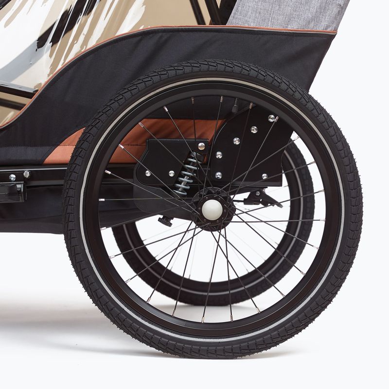 Bicycle trailer for two people bobike Moobe grey-black 8616000001 12