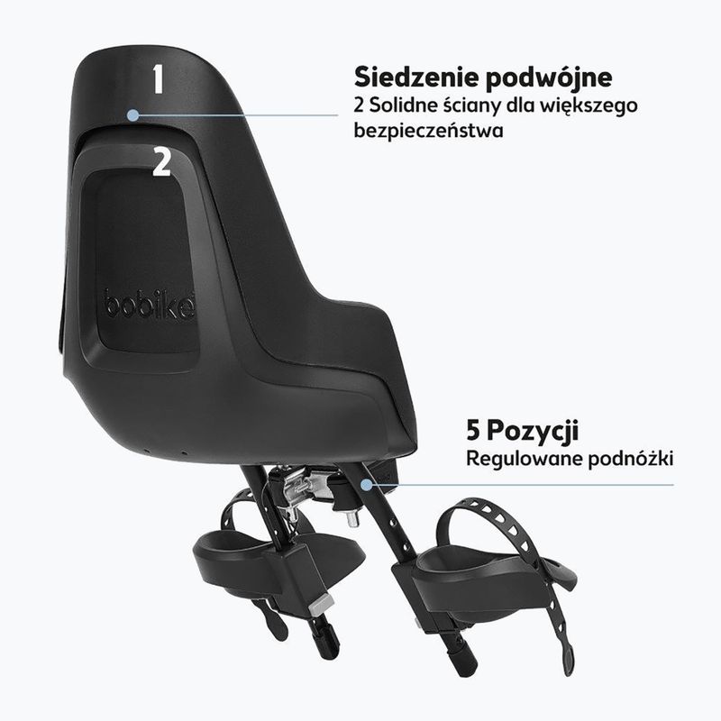 Bicycle seat bobike One Mini urban grey 7