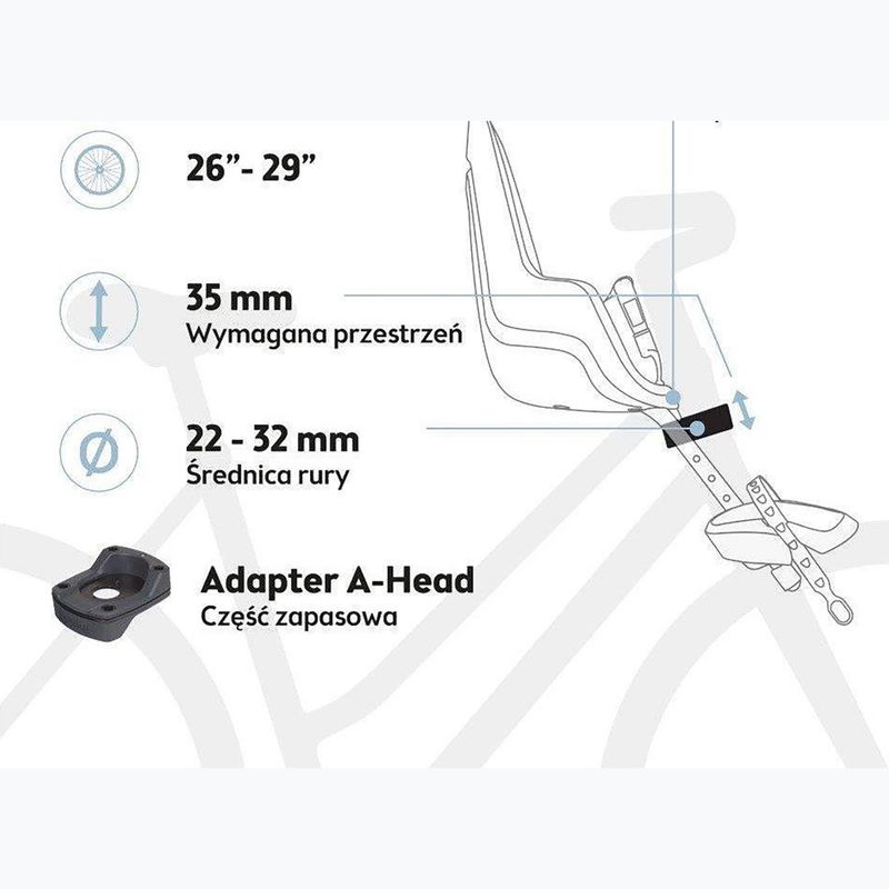 Bicycle seat bobike One Mini urban grey 8