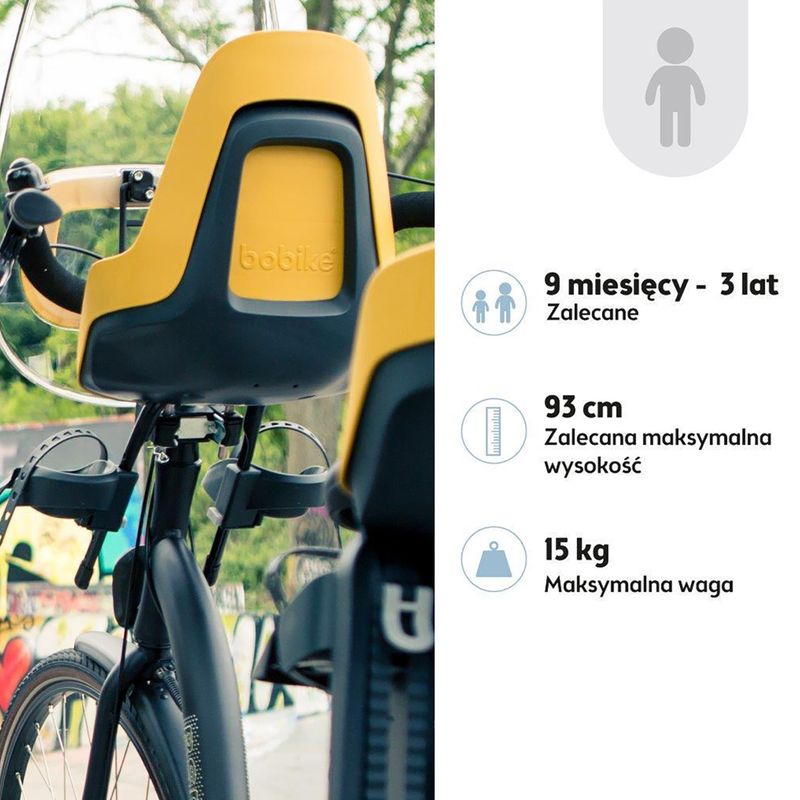 Bicycle seat bobike One Mini mighty mustard 8