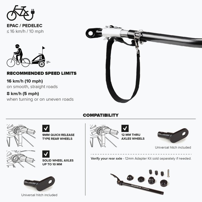 Bike trailer Polisport Kids Trailer&Stroller black/grey 8