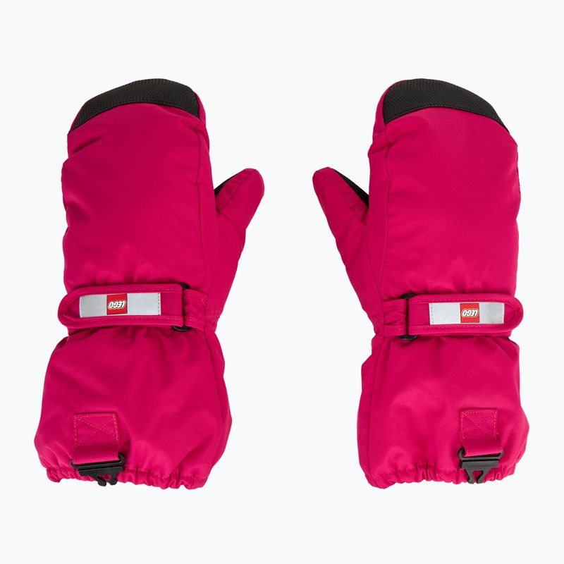 LEGO Lwatlin 706 dark pink children's ski gloves 3