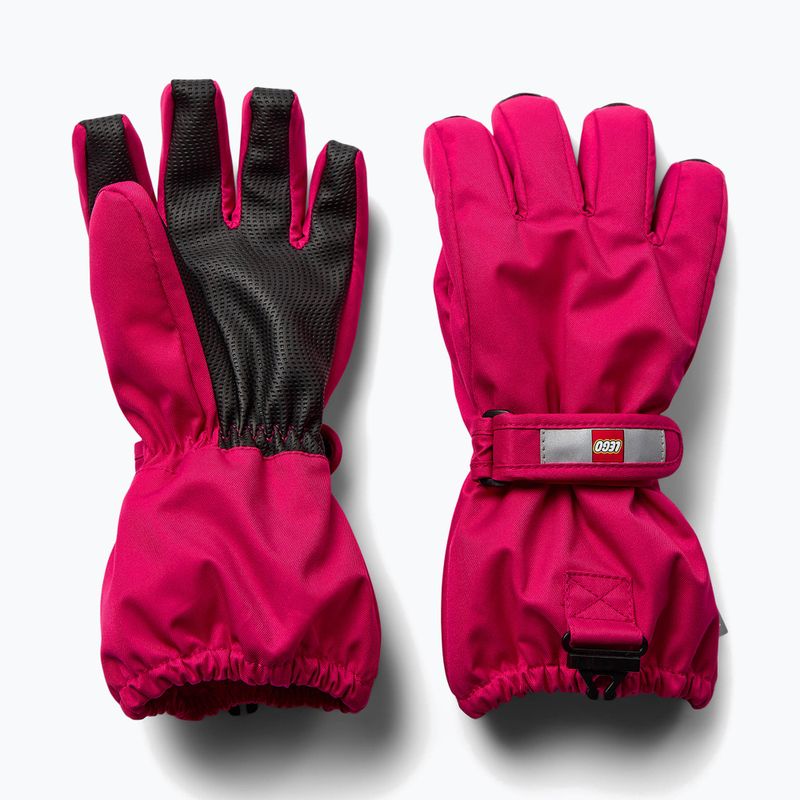 LEGO Lwazun 705 dark pink children's ski gloves 2