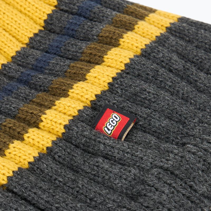 LEGO Lwagan 705 dark grey melange children's winter cap 3