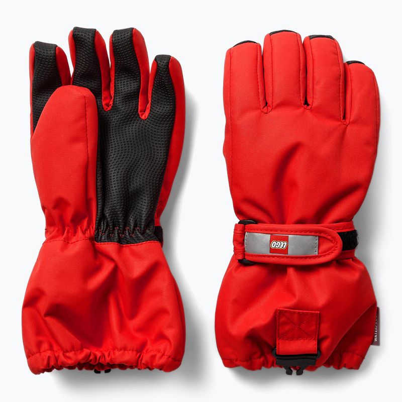 Children's ski gloves LEGO Lwatlin 700 red