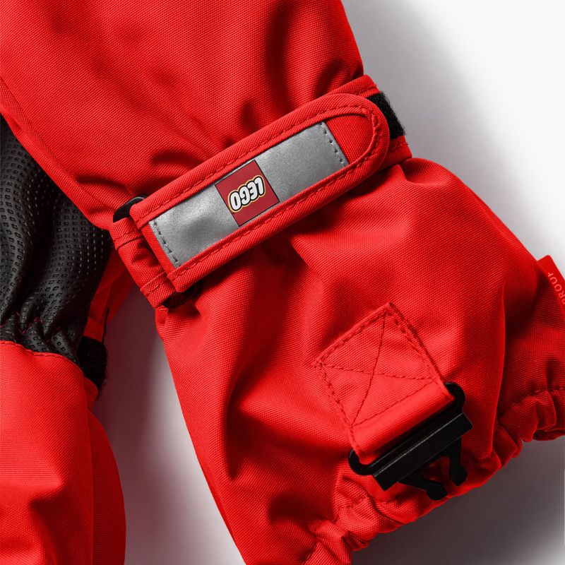 Children's ski gloves LEGO Lwatlin 706 red 4