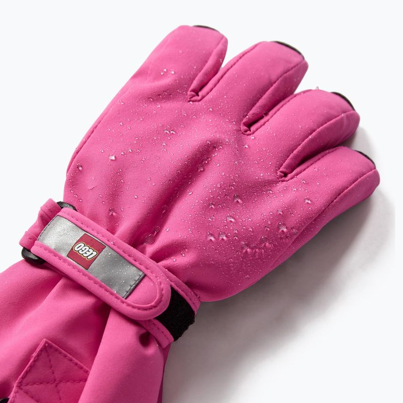 Children's ski gloves LEGO Lwazun 705 2023 pink 3