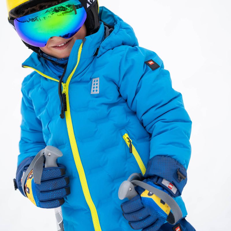 Children's ski jacket LEGO Lwjipe 706 blue/lime 6