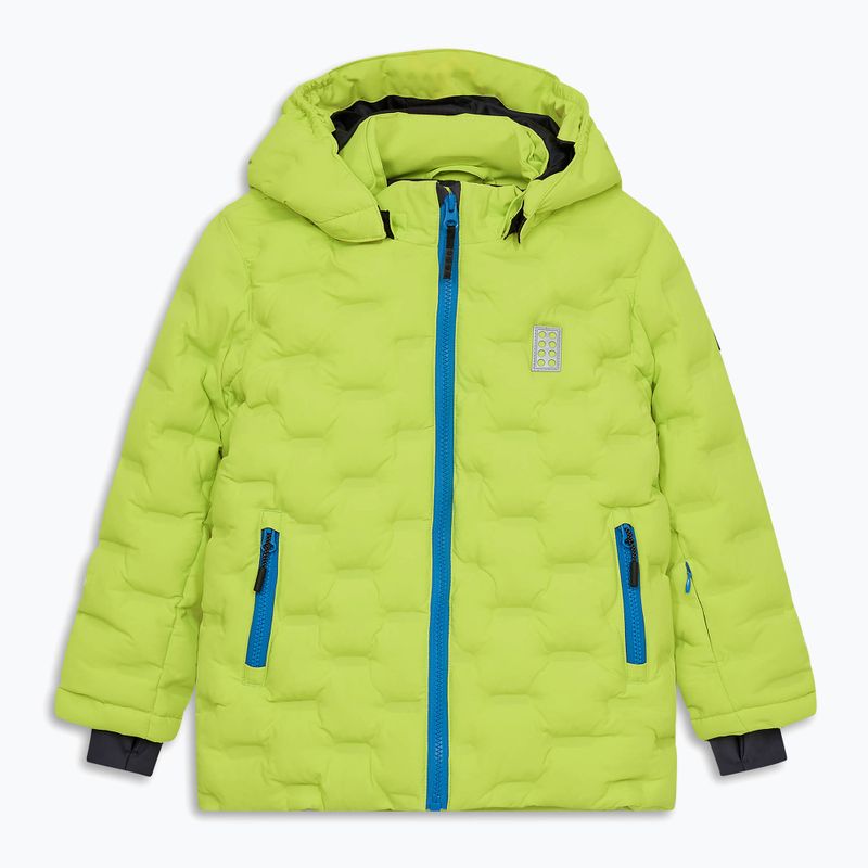 Children's ski jacket LEGO Lwjipe 706 lime green/blue