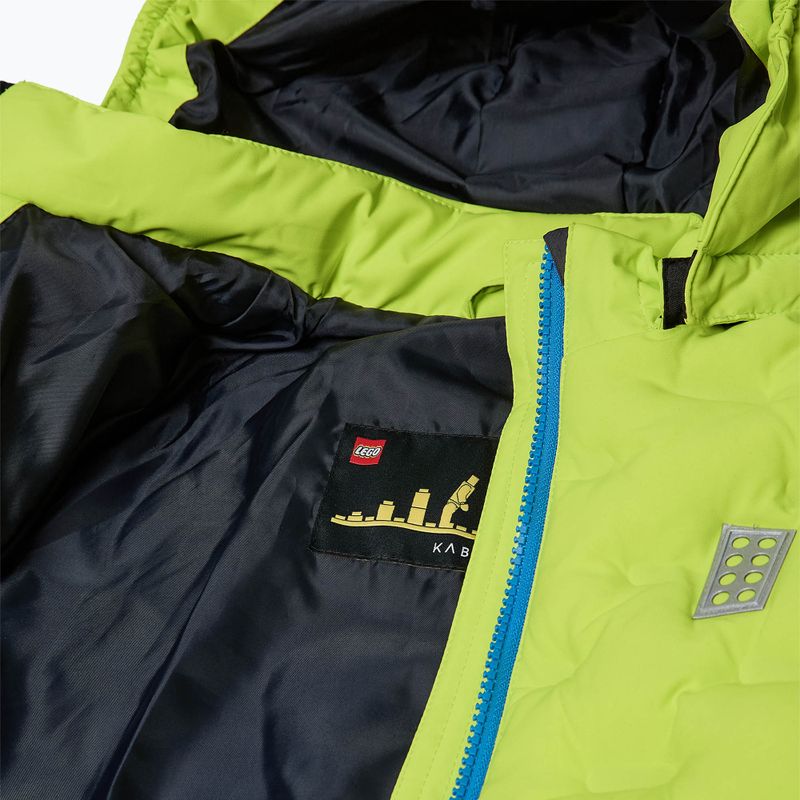 Children's ski jacket LEGO Lwjipe 706 lime green/blue 5