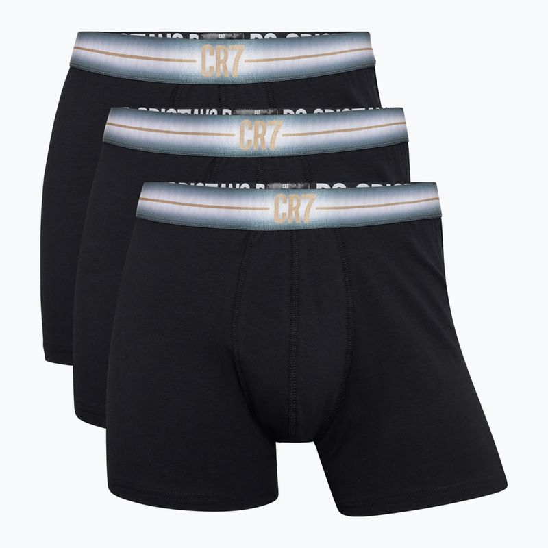 Men's CR7 Basic Trunk boxer shorts 3 pairs black/navy blue 5