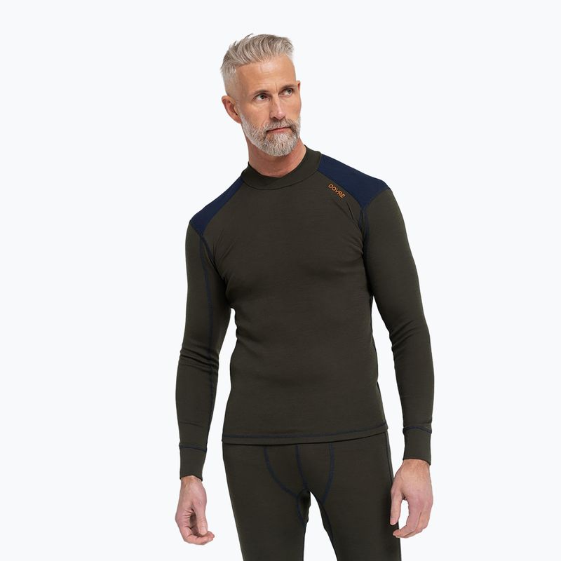 Men's thermal sweatshirt Dovre Folded Collar khaki 2