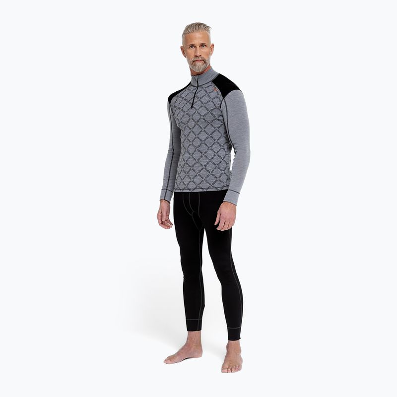 Men's thermal sweatshirt Dovre Half Zip Jacquard grey 2