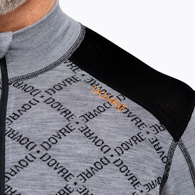 Men's thermal sweatshirt Dovre Half Zip Jacquard grey 4