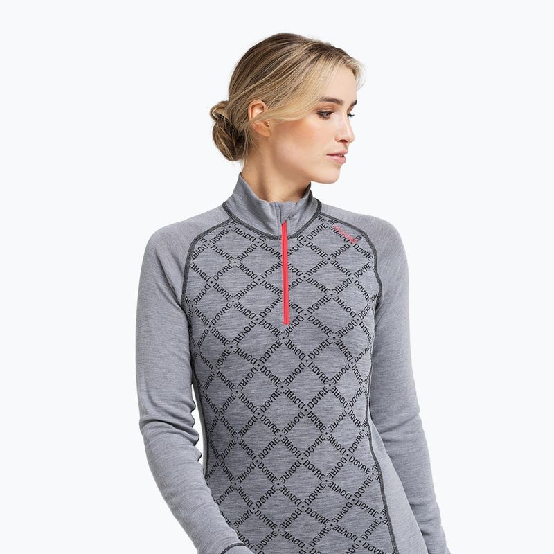 Women's thermal sweatshirt Dovre Half Zip Jacquard grey 2