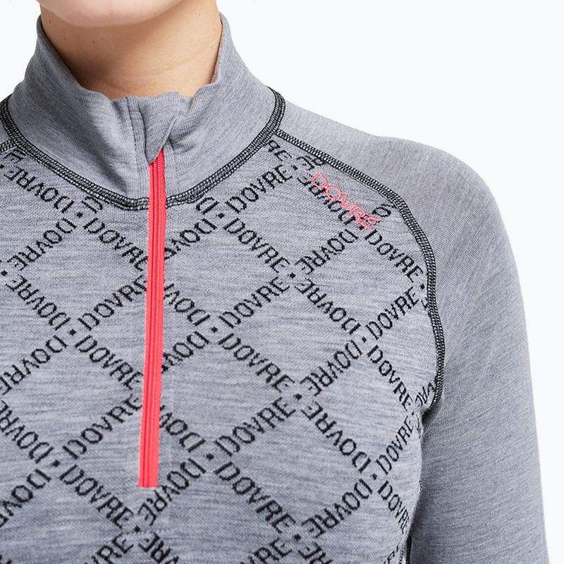 Women's thermal sweatshirt Dovre Half Zip Jacquard grey 3